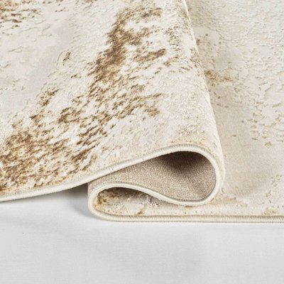 Onyx Modern Living Room Rug - Abstract Area Rugs Beige 160x230 cm