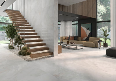 Onyx White XL 600mm x 1200mm Porcelain Wall & Floor Tiles (Pack of 2 w/ Coverage of 1.44m2)