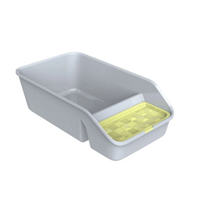 Open Cat Litter Tray with Storage and Scoop - Grey Price Comparisons | Compare The Build