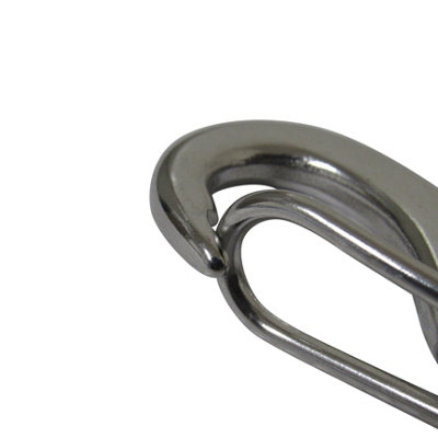 Open End Sail Snap Hooks 55M (Stainless Steel Shackle Clip Sailing Boat Marine Grade) - 4