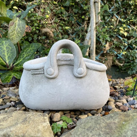 Open handbag Stone Cast Garden Plant Pot