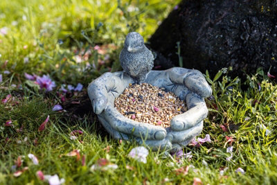 Open Hands with Robin Bird Feeder