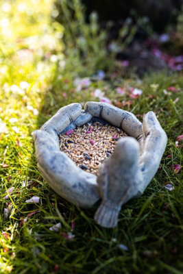 Open Hands with Robin Bird Feeder