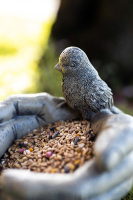 Open Hands with Robin Bird Feeder - 3
