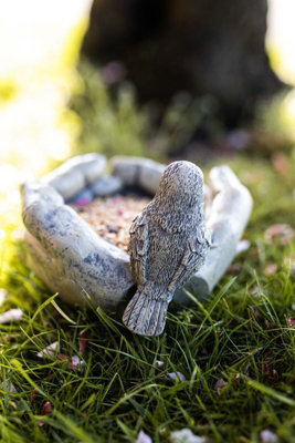 Open Hands with Robin Bird Feeder - 4