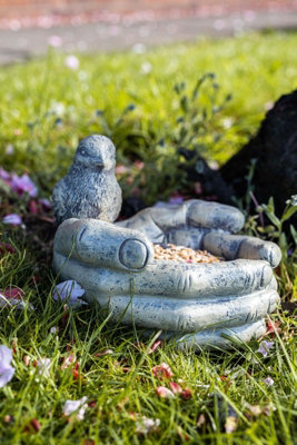Open Hands with Robin Bird Feeder - 6