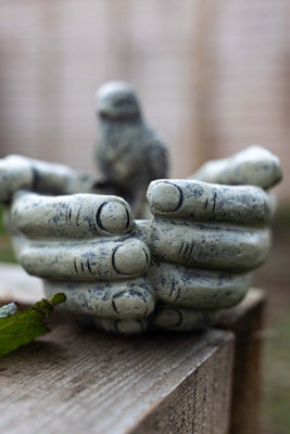 Open Hands with Robin Bird Feeder - 8