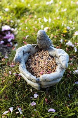 Open Hands with Robin Bird Feeder - 9