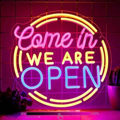 Neon LED Kapper Teken voor Muur en Raam Decor, Kapsalon Studio Open Licht Teken Met Dimbare Schakelaar en Opknoping Ketting - Geschenken voor Kapper 41 x 20 cm