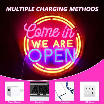Wanxing LED Open Lichtreclame Open Woord Neon Nachtlampjes voor