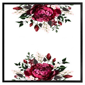 Open roses (Picutre Frame) / 30x30" / Oak