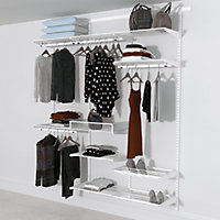Open Wardrobe System with Shoe Storage and Extra Shelves 185cm (W) Pull Out Shoe Rack