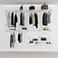 Open Wardrobe System with Shoe Storage & Baskets 246cm (W) Pull Out Shoe Rack