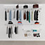 Open Wardrobe System with Shoe Storage & Baskets 246cm (W) Wire Shoe Shelf