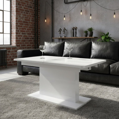 OPTI Extendable Table with Adjustable Height for Modern Interiors White ...