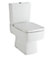 Optic Square Ceramic Bundle - Compact Semi Flush to Wall Toilet Pan & Cistern, Seat, 520mm Basin & Semi Pedestal - Balterley