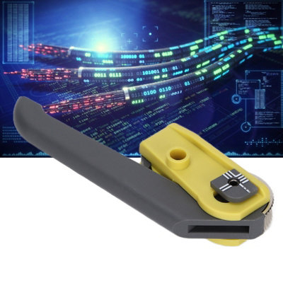 Optical Cable Stripper Yellow Grey Adapter Ergonomic Sturdy Durable Double Blade Optical Cable Cutter(KMSK )
