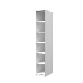 Optima 15 Bookcase - Slim White Matt Design with LED Option - W350mm x H2170mm x D630mm
