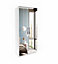 Optima 58 Hinged Wardrobe in White - Elegance and Function with Mirrored Front - W900mm x H2170mm x D630mm