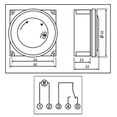 Optimum Synchronous Timer Module 24 Hour Time with Manual Override OP-FM1STUH0