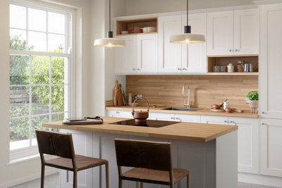 Options Plus Clear Beech Block Postformed Laminate Kitchen Worktop ...