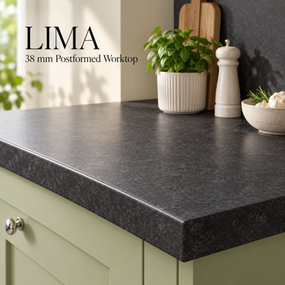 Options Plus Lima Postformed Laminate Kitchen Worktop - 3000mm x 600mm ...