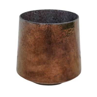 Opulent Metallic Bronze Planter H16Cm W18.5Cm