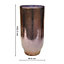 Opulent Metallic Tall Glass Vase - Glass - L16 x W16 x H32.5 cm - Bronze
