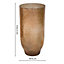 Opulent Metallic Tall Glass Vase - Glass - L16 x W16 x H32.5 cm - Gold