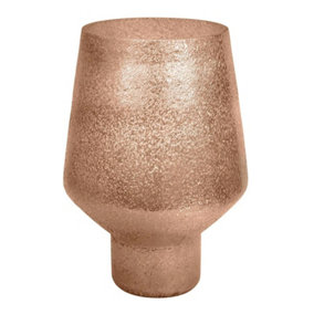 Opulent Tall Curved Metallic Vase - Glass - L17 x W17 x H26 cm - Gold