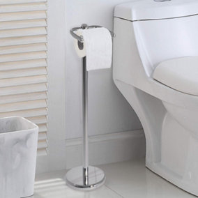 OPUS Free Standing Toilet Roll Holder,Chrome Finish