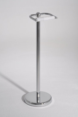 Chrome Moderna Floor Standing Toilet Roll Holder