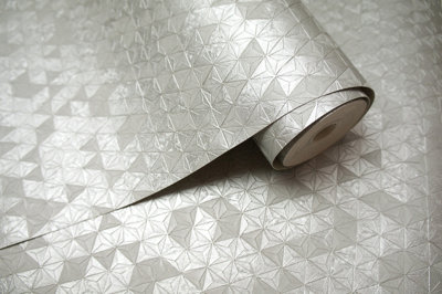 Opus Origami Texture Grey Heavyweight Vinyl Holden Decor