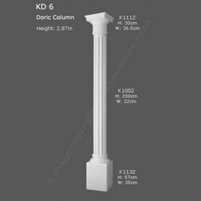 Orac Decor KD6 Doric Column Polyurethane