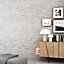 Oracle White Split Faced Stone Effect Porcelain Tile - Pack of 4, 1.14m² - (L)890x(W)320