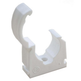Oracstar Clipover Pipe Clips (Pack of 50) White (15mm)