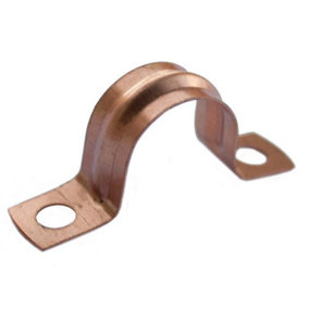Oracstar Copper Saddle Pipe Clips (Pack of 6) Brown (22mm)