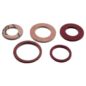 Oracstar Fibre Flat Washers (Pack of 6) Brown (One Size)