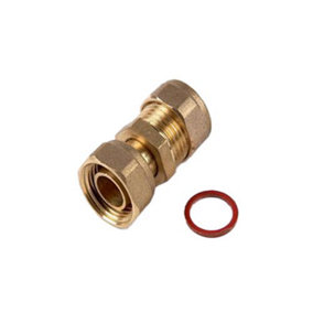 Oracstar PF15 Compression Straight Coupler Br (15mm x 0.5in)