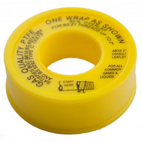 Oracstar Plumbing Tape Yellow (5m x 12mm)