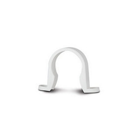 Oracstar WF75 Pipe Clips (Pack of 4) White (40mm)