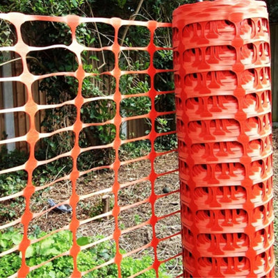 Orange 50cm Barrier Fencing Mesh Safety Netting Roll - 3