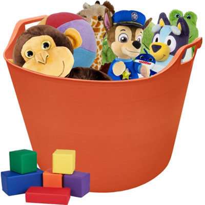 Orange 76L Flexi Tub Party Toy Garden Carry Trug Tub - 4