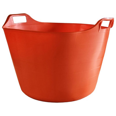 Orange 76L Flexi Tub Party Toy Garden Carry Trug Tub - 7