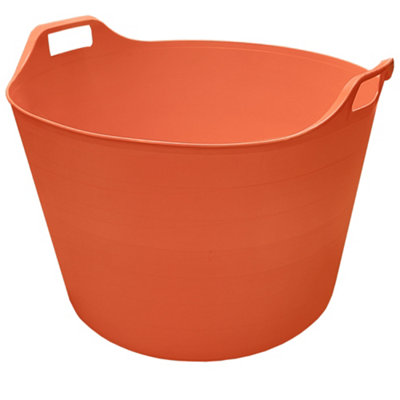Orange 76L Flexi Tub Party Toy Garden Carry Trug Tub - 8