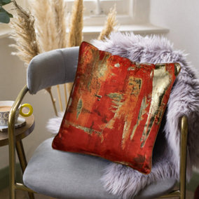 Orange Abstract Art Artwork Cushion,45x45cm