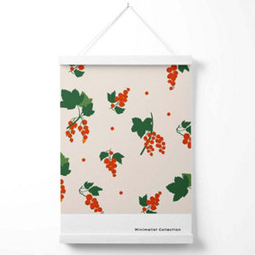 Orange and Green Fruit Flower Market Minimalist Poster with Hanger / 33cm / White