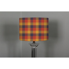 Orange Check Pattern (Ceiling & Lamp Shade) / 25cm x 22cm / Lamp Shade