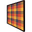 Orange check pattern (Picutre Frame) / 16x16" / Oak