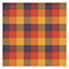 Orange check pattern (Picutre Frame) / 16x16" / Oak